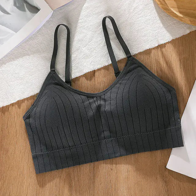 Wireless Seamless Padded Women's Sports Tube Top Bra