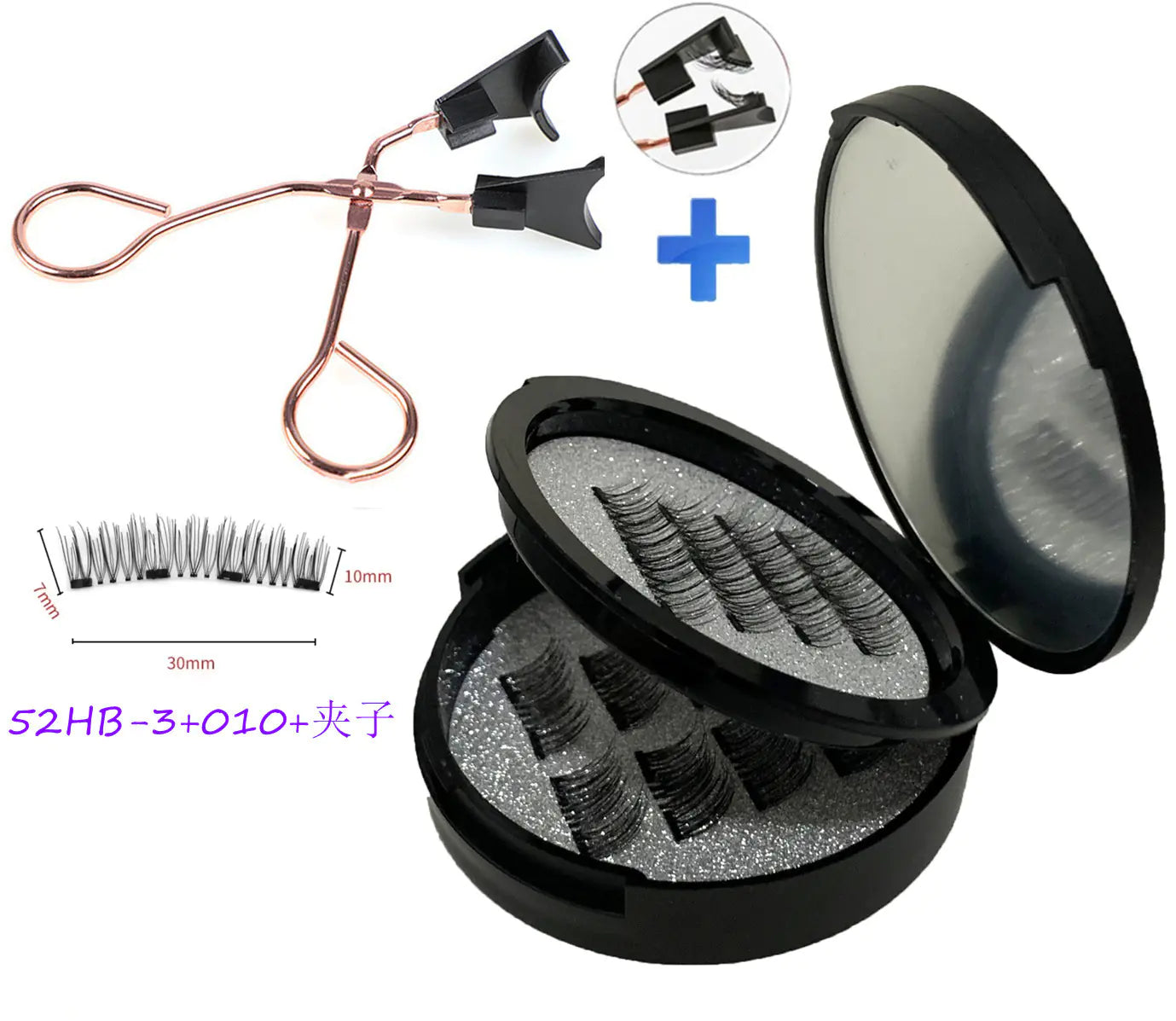24P-3 Magnetic Lashes with Mirror - No Glue Needed