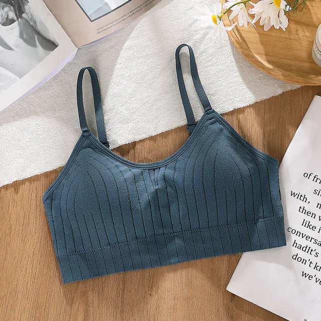 Wireless Seamless Padded Women's Sports Tube Top Bra