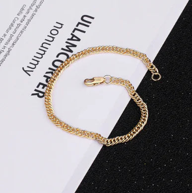 18K Gold Jewelry Set - Bracelet and Necklace