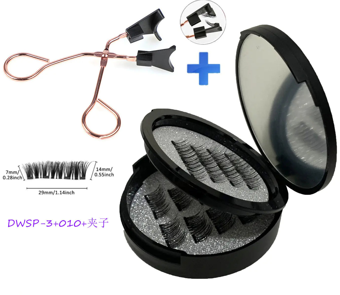 24P-3 Magnetic Lashes with Mirror - No Glue Needed