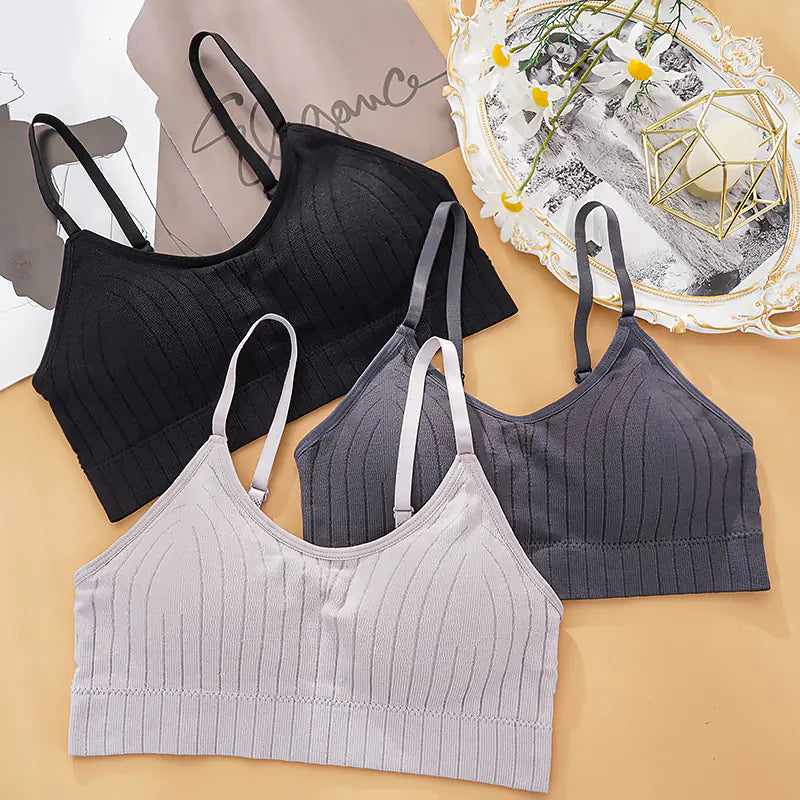Wireless Seamless Padded Women's Sports Tube Top Bra