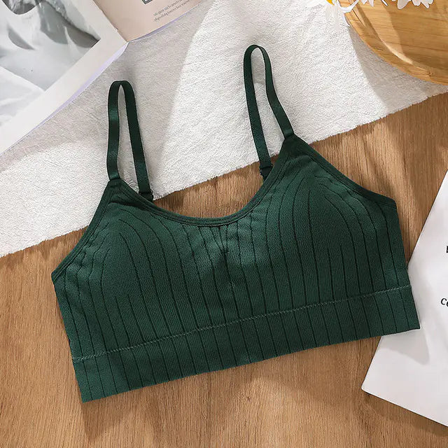 Wireless Seamless Padded Women's Sports Tube Top Bra