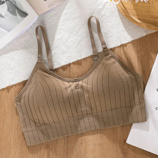 Wireless Seamless Padded Women's Sports Tube Top Bra